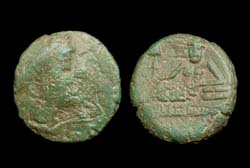 Thrace, Odessos, Æ14, Apollo and River God, ca. 200 BC TA